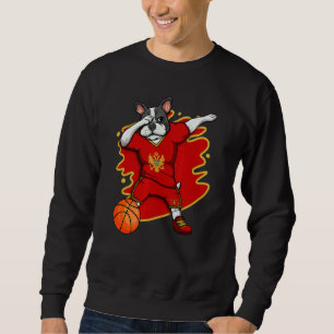 Dabbing French Bulldog Montenegro Basketball Fan J Trui
