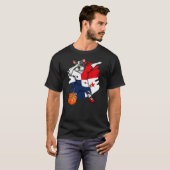 Dabbing French Bulldog Panama Basketball Fan Jerse T-shirt (Voorkant volledig)