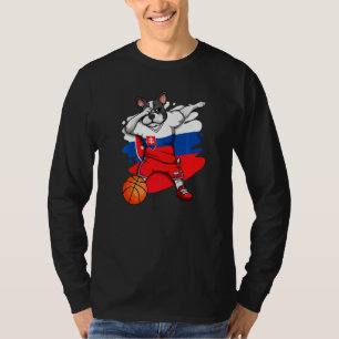 Dabbing French Bulldog Slovakia Basketball Fan Jer T-shirt