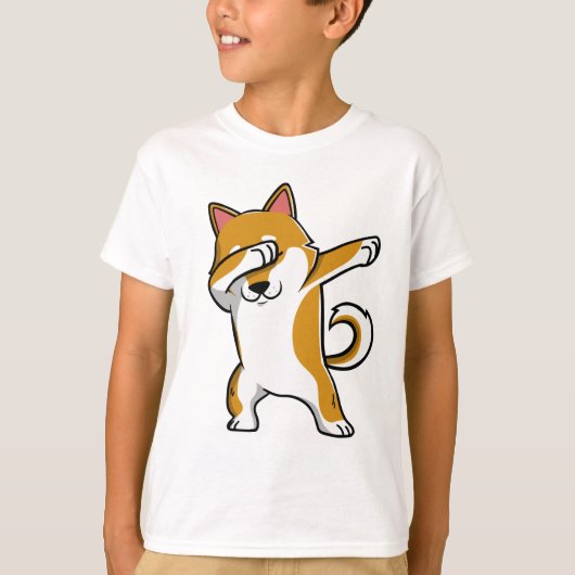 Dabbing Funny Shiba Inu Shirt (Voorkant)