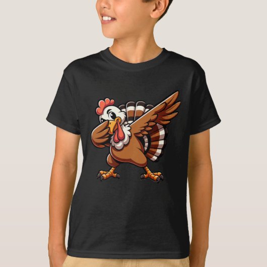 Dabbing Funny Turkey T-shirt (Voorkant)