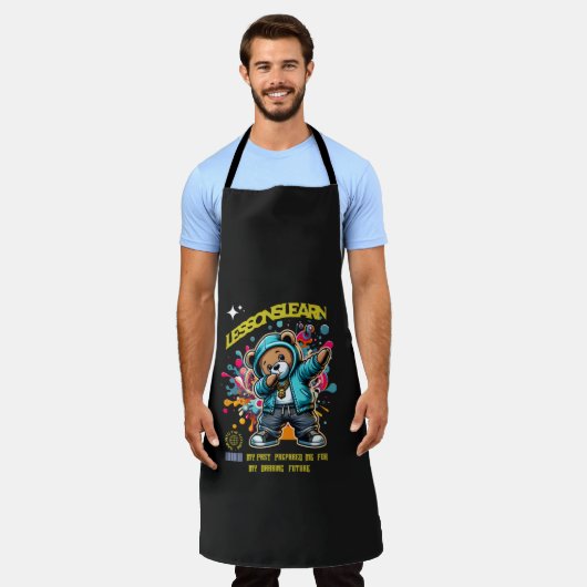 DABBING FUTURE LESSONS LEARN All-Over Print Apron Schort (Gedragen)