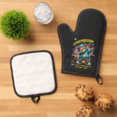 DABBING FUTURE LESSONS LEARN POT HOLDER  OVENWANT & PANNENLAP SET (Top down)