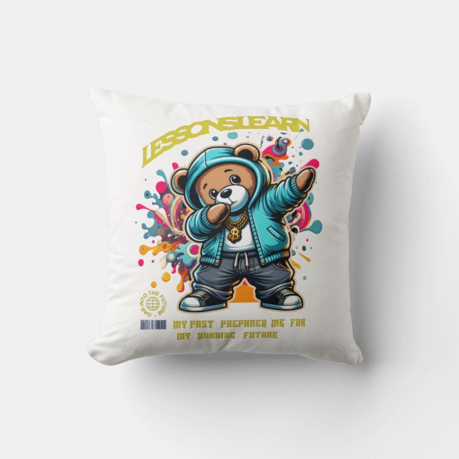 DABBING FUTURE LESSONS LEARN THROW PILLOW KUSSEN (Voorkant)