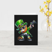 Dabbing Gamer Leprechaun Dab Dance St Pattys St Pa Kaart (Gele Bloem)