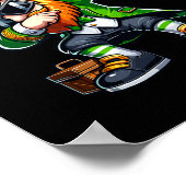 Dabbing Gamer Leprechaun Dab Dance St Pattys St Pa Poster (Hoek)
