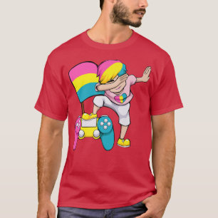 Dabbing Gamer LGBT-Q videogame Controller Pansexu T-shirt