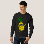 Dabbing gele ananas - schar grappig dansen fruit trui (Voorkant volledig)