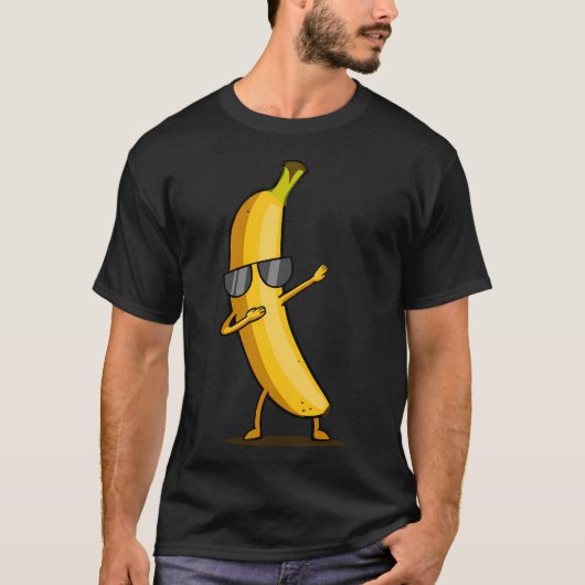 Dabbing gele banaan - schar dansen fruit t-shirt (Voorkant)