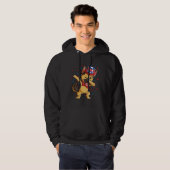 Dabbing German Shepherd 4th of July Boys Kids Amer Hoodie (Voorkant volledig)