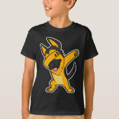 Dabbing German Shepherd Dance Dog Hip Hop Puppy T-shirt (Voorkant)