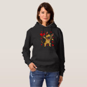 Dabbing German Shepherd Heart Valentines Day Boys  Hoodie (Voorkant volledig)