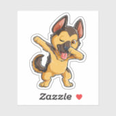Dabbing German Shepherd Hondenliefhebber Boys Kind Sticker (Vel)