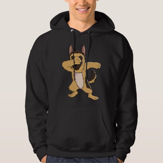 Dabbing German Shepherd  Owner Dab Dance Hoodie (Voorkant)