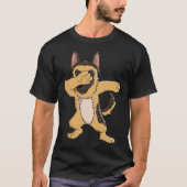 Dabbing German Shepherd  Owner Dab Dance T-shirt (Voorkant)