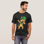 Dabbing German Shepherd St Patricks Day Boys Lepre T-shirt (Voorkant volledig)