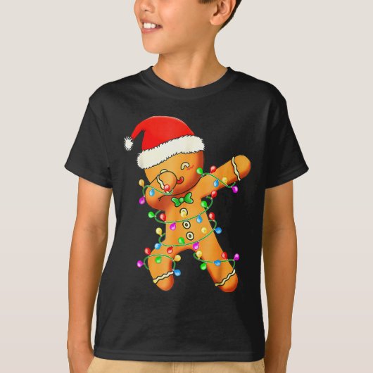 Dabbing Gingerbread Christmas  T-shirt (Voorkant)