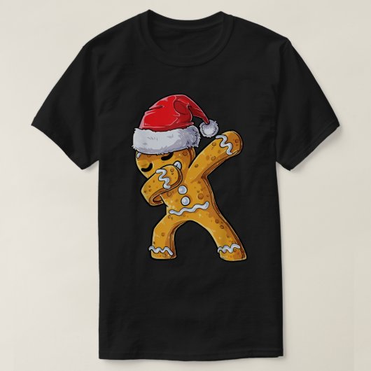 Dabbing Gingerbread Man Funny Christmas Design T-shirt (Design voorkant)