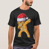 Dabbing Gingerbread Man Funny Christmas Design T-shirt (Voorkant)