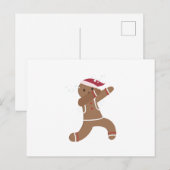 Dabbing Gingerbread Man kerst grappig Feestdagenkaart (Voorkant / Achterkant)