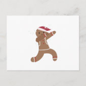 Dabbing Gingerbread Man kerst grappig Feestdagenkaart (Voorkant)