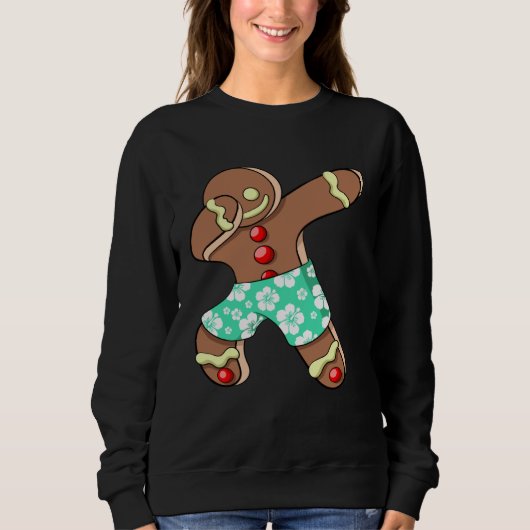 Dabbing Gingerbread Man Xmas Boy Christmas In July Trui (Voorkant)