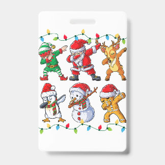 Dabbing Gingerbread Shirt voor Boy Girl Christmas  Badge
