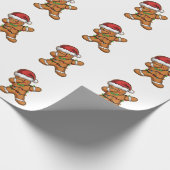 Dabbing Gingerbread Tree Light Kerstmis Cadeaupapier (Hoek)