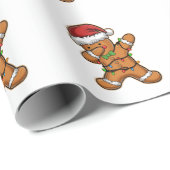 Dabbing Gingerbread Tree Light Kerstmis Cadeaupapier (Rol Hoek)