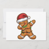 Dabbing Gingerbread Tree Light Kerstmis Feestdagenkaart (Voorkant)