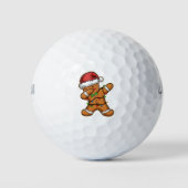 Dabbing Gingerbread Tree Light Kerstmis Golfballen (Voorkant)