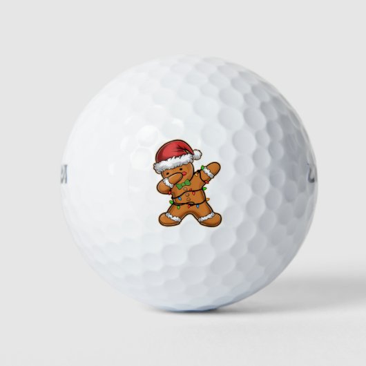 Dabbing Gingerbread Tree Light Kerstmis Golfballen (Voorkant)