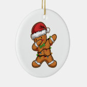 Dabbing Gingerbread Tree Light Kerstmis Keramisch Ornament (Rechts)