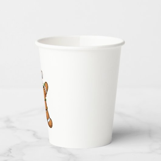 Dabbing Gingerbread Tree Light Kerstmis Papieren Bekers (Links)