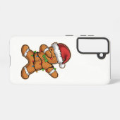Dabbing Gingerbread Tree Light Kerstmis Samsung Galaxy Hoesje (Achterkant horizontaal)