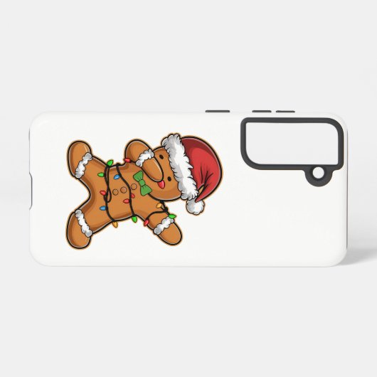 Dabbing Gingerbread Tree Light Kerstmis Samsung Galaxy Hoesje (Achterkant horizontaal)