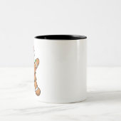 Dabbing Gingerbread Tree Light Kerstmis Tweekleurige Koffiemok (Center)