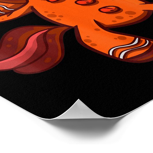 Dabbing Gingerbread Unicorn Cookie Christmas  Poster (Hoek)