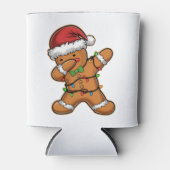 Dabbing-gingerbreadboom licht kerst blikjeskoeler (Voorkant)