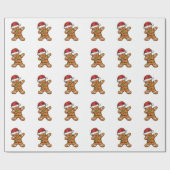 Dabbing-gingerbreadboom licht kerst cadeaupapier (Vlak)