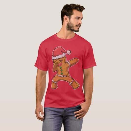 Dabbing Gingerbrood Man Dab T-shirt (Voorkant volledig)