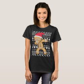 Dabbing Gingerbrood Man Ugly KerstSweater T-shirt (Voorkant volledig)