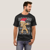 Dabbing Gingerbrood Man Ugly KerstSweater T-shirt (Voorkant volledig)