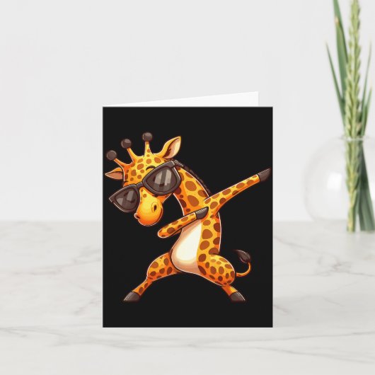 Dabbing Giraffe  Kaart (Voorkant)