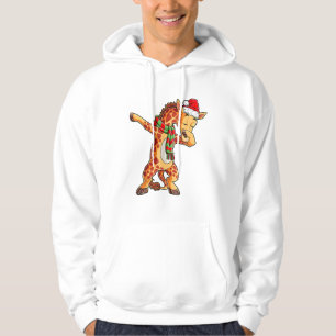 Dabbing Giraffe Santa T Shirt Kerst Kinder Jongens