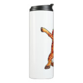 Dabbing Giraffe Santa T Shirt Kerst Kinder Jongens Thermosbeker (Gedraaid links)