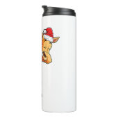 Dabbing Giraffe Santa T Shirt Kerst Kinder Jongens Thermosbeker (Geroteerd rechts)