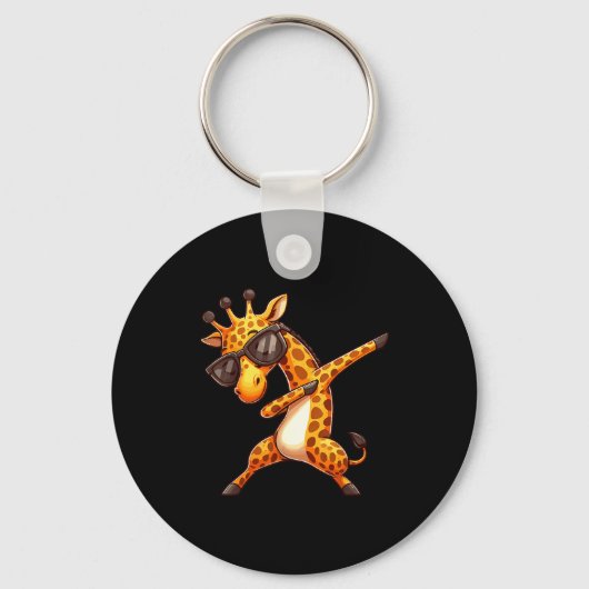 Dabbing Giraffe Sleutelhanger (Voorkant)
