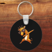 Dabbing Giraffe Sleutelhanger (Voorkant)