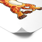 Dabbing Giraffe T-shirt Giraffen Funny Dab Dance T Poster (Hoek)